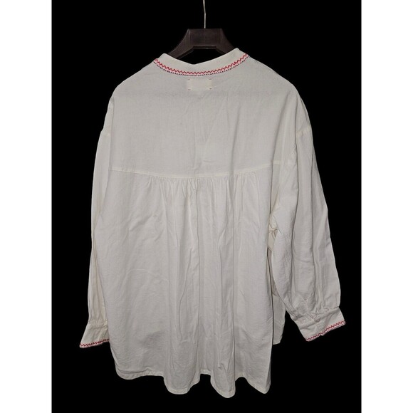 Xirena Lyric Top White Canvas Size Small Cotton Oversized Embroidered Blouse New - Picture 10 of 16